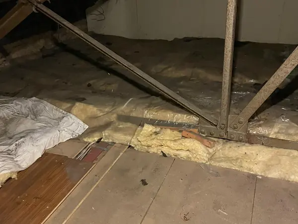 The same rooms emptied and the carpets swept