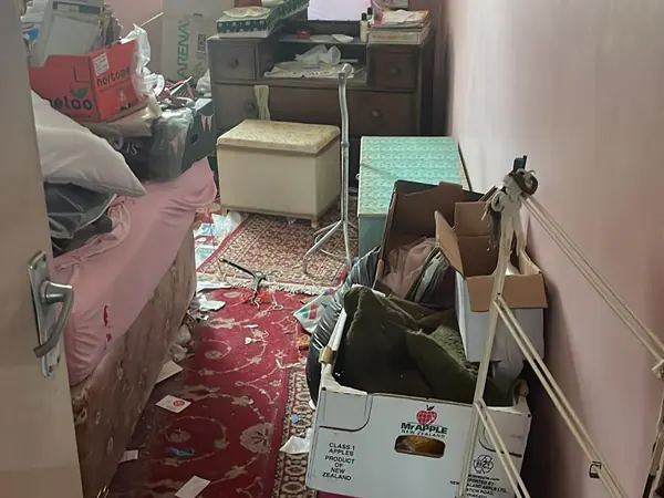 Hoarded flat before clearance