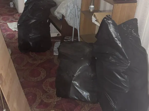 Hoarded flat before clearance